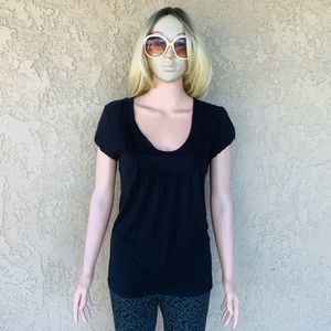 2/$20 MICHAEL Michael KORS Black Stretch Scoop Neck Tee